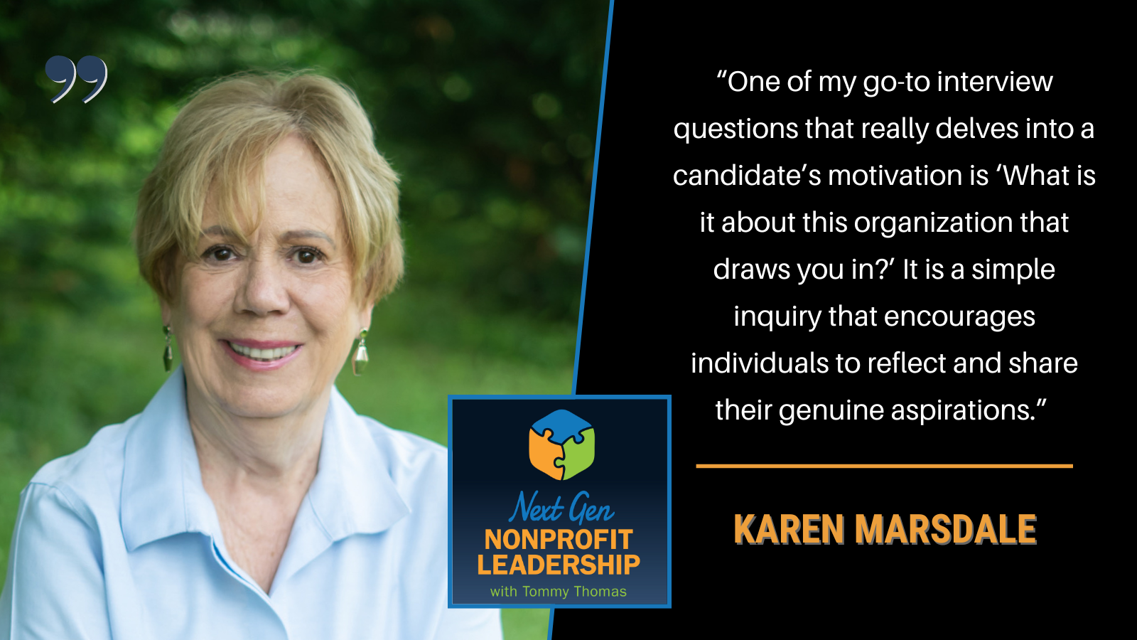 Next Gen Nonprofit Leadership Podcast - Karen Marsdale